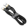 Кабель Baseus Cafule Cable USB For Lightning 2.4A 1m Gold+Black