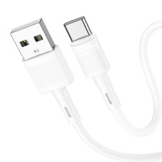 Кабель HOCO X83 USB to Type-C 3A, 1m, PVC, PVC connectors, White
