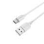 Кабель BOROFONE BX14 USB to Type-C 2.4A, 2m, PVC, TPE connectors, White