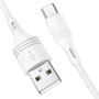 Кабель BOROFONE BX43 USB to Type-C 3A, 1m, PVC, PVC connectors, White