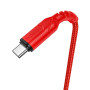 Кабель HOCO X59 USB to Type-C 3A, 1m, nylon, TPE connectors, Red
