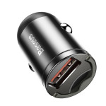 Автомобильное зарядное устройство Baseus Tiny Star Mini Quick Charge Car Charger USB Port 30W Gray