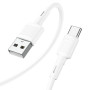 Кабель HOCO X83 USB to Type-C 3A, 1m, PVC, PVC connectors, White