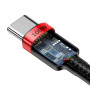 Кабель Baseus Cafule PD2.0 100W flash charging Type-C For Type-C cable (20V 5A)2m Red+Black