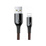 Кабель Baseus C-shaped Light Intelligent Power-off Cable 2.4A 1m Black