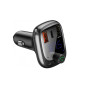 АЗП з FM-модулятором Baseus T typed S-13 Bluetooth MP3 car charger Black