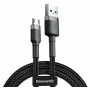 Кабель Baseus Cafule Cable USB For Micro 1.5A 2m Gray+Black