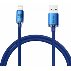 Кабель Baseus Crystal Shine Series Fast Charging Data Cable USB to iP 2.4A 1.2m Blue