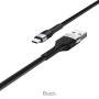 Кабель HOCO X34 USB to Micro 2.4A, 1m, TPE, aluminum connectors, Black