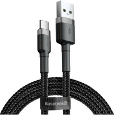 Кабель Baseus cafule Cable USB For Type-C 2A 3m Gray+Black