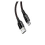Кабель Baseus C-shaped Light Intelligent Power-off Cable 2.4A 1m Black