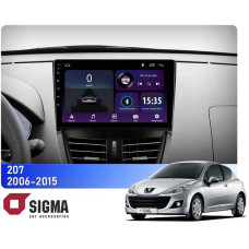Штатная магнитола Sigma E9232 2+32 Gb Peugeot 207 2006-2015 9"