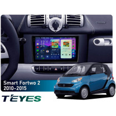 Штатная магнитола Teyes CC4 Pro 2k 8+128 Gb Mercedes-Benz Smart Fortwo 2 2010-2015 (F1) 9"
