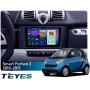 Штатная магнитола Teyes CC4 Pro 2k 8+128 Gb Mercedes-Benz Smart Fortwo 2 2010-2015 (F1) 9"