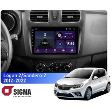 Штатная магнитола Sigma E9232 2+32 Gb Renault Logan 2 2012-2022, Sandero 2 2013-2022 (F1) (B) 9"