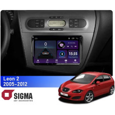 Штатная магнитола Sigma E9232 2+32 Gb Seat Leon 2 2005-2012 (PQ) (F1) 9"