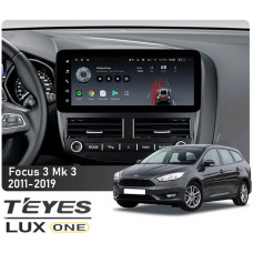 Штатна магнітола Teyes LUX ONE 6+128 Gb Ford Focus 3 (Mk3) 2011-2019 12.3"