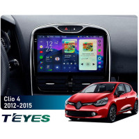 Штатная магнитола Teyes CC4 Pro 2k 8+128 Gb Renault Clio 4 BH98 KH98 2012-2015 10"
