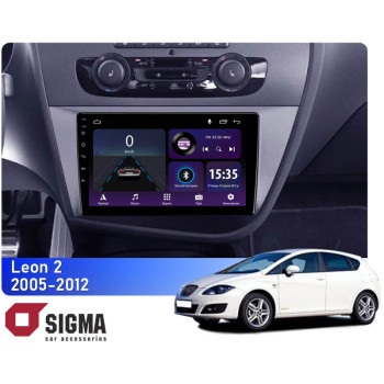 Штатная магнитола Sigma E9232 2+32 Gb Seat Leon 2 2005-2012 (F2) 9"