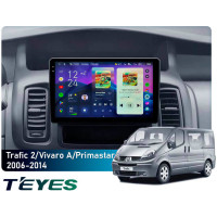 Штатная магнитола Teyes CC4 Pro 2k 8+128 Gb Renault Trafic 2, Opel Vivaro A, Nissan Primastar 2006-2014 (C) 10"