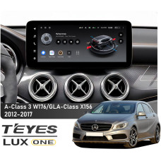 Штатна магнітола Teyes LUX ONE 6+128 Gb Mercedes-Benz A-Class 3 W176/GLA-Class X156 NTG 4.5 2012-2017 12.3"