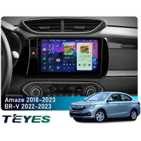 Штатная магнитола Teyes CC4 Pro 2k 8+128 Gb Honda Amaze 2018-2023 / BR-V (Left hand driver) 2022-2023 9"
