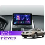 Штатная магнитола Teyes CC3L 4+32 Gb Mitsubishi Galant 9 2003-2012 9"