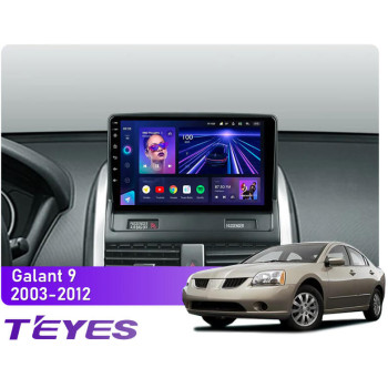 Штатная магнитола Teyes CC3L 4+32 Gb Mitsubishi Galant 9 2003-2012 9"