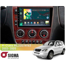 Штатна магнітола Sigma X9464 4+64 Gb Mercedes-Benz M-Class ML320 W163 2003-2005 LHD Wooden 9"