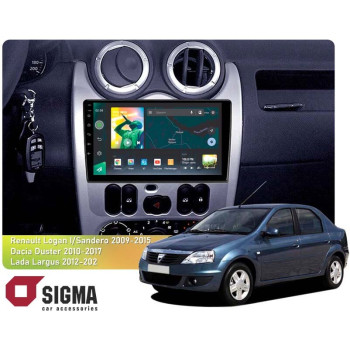Штатная магнитола Sigma X9232 2+32 Gb Renault Logan 1 2010-2016 (CAN BUS) 9"