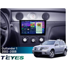 Штатная магнитола Teyes CC4 Pro 2k 8+128 Gb Mitsubishi Outlander 1 2002-2008 (F2) 9"