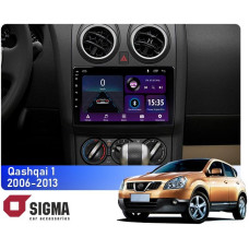 Штатная магнитола Sigma E9232 2+32 Gb Nissan Qashqai 1 J10 2006-2013 (F2) 9"