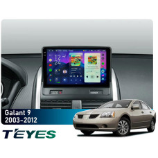 Штатная магнитола Teyes CC4 Pro 2k 8+128 Gb Mitsubishi Galant 9 2003-2012 9"