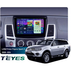 Штатная магнитола Teyes CC4 Pro 2k 8+128 Gb Mitsubishi Pajero Sport 2 L200 Triton 2008-2016 9"