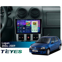 Штатная магнитола Teyes CC4 Pro 2k 8+128 Gb Renault Logan 1 2004-2009 9"