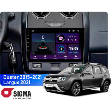 Штатная магнитола Sigma E9232 2+32 Gb Renault Duster 2015-2021 / LADA Largus 2021 (F2) 9"