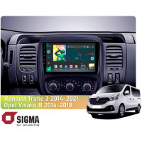 Штатная магнитола Sigma X9232 2+32 Gb Renault Trafic 3 2014-2021 / Opel Vivaro B 2014-2018 9"
