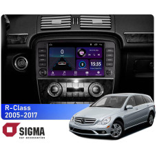 Штатная магнитола Sigma E9232 2+32 Gb Mercedes-Benz R-Class W251 R280 R300 R320 2005-2017 (F2) button 9"