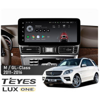 Штатна магнітола Teyes LUX ONE 6+128 Gb Mercedes-Benz M-Class 3 W166 / GL-Class 2 X166 NTG 4.5 2011-2016 12.3"