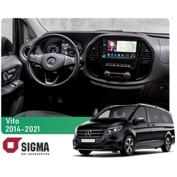Штатна магнітола Sigma PRO 10464 4+64 Gb Mercedes-Benz Vito 2014-2021 Black A-Mod 10"