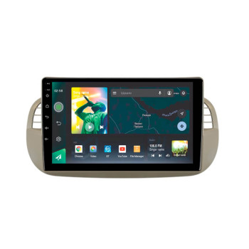 Штатна магнітола Sigma X9464 4+64 Gb Fiat 500 2007-2015 Beige 9"