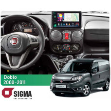 Штатна магнітола Sigma PRO 10464 4+64 Gb Fiat Doblo 2000-2011 10"
