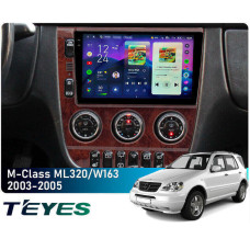 Штатная магнитола Teyes CC4 Pro 2k 8+128 Gb Mercedes-Benz M-Class ML320 W163 2003-2005 LHD Wooden 9"