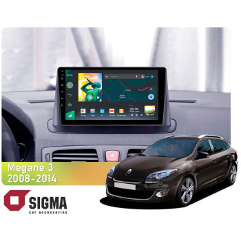 Штатная магнитола Sigma X9232 2+32 Gb Renault Megane 3 2008-2014 9"