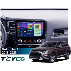 Штатная магнитола Teyes CC4 Pro 2k 8+128 Gb Mitsubishi Outlander 3 GF0W GF0W GG0W 2018-2021 10"