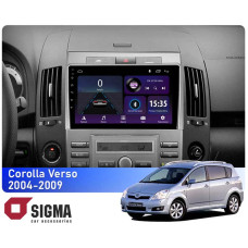 Штатная магнитола Sigma E9232 2+32 Gb Toyota Corolla Verso AR10 2004-2009 (F2) 9"