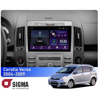 Штатная магнитола Sigma E9232 2+32 Gb Toyota Corolla Verso AR10 2004-2009 (F2) 9"