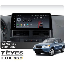 Штатна магнітола Teyes LUX ONE 6+128 Gb Hyundai Santa Fe 2 2006-2012 12.3"