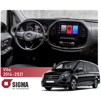 Штатна магнітола Sigma F10216 2+32 Gb Mercedes-Benz Vito 2014-2021 Black A-Mod 10"