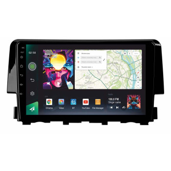 Штатна магнітола Sigma Pro 9464 4+64 Gb Honda Civic 10 FC FK 2015-2020 9"